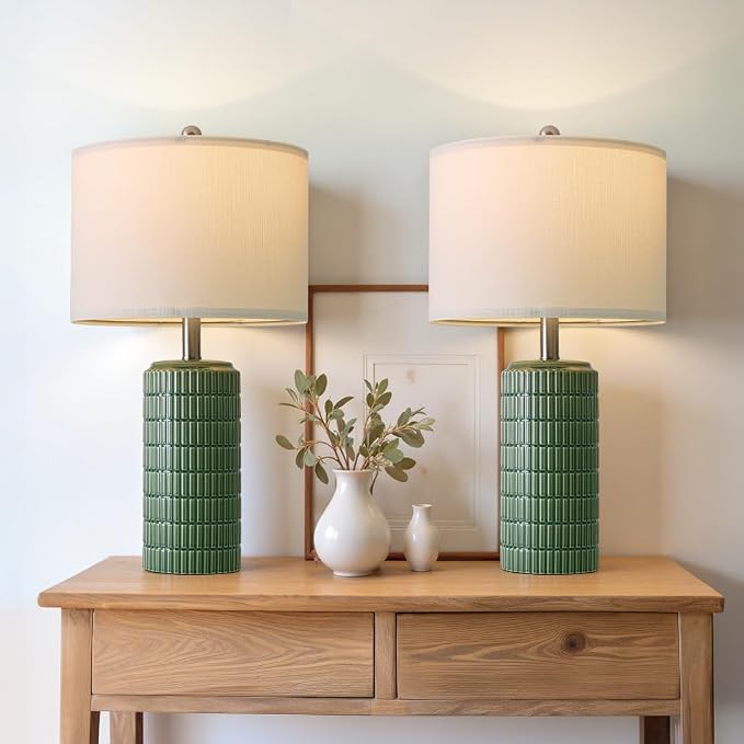 PoKat 24" Modern Ceramic Table Lamps Set of 2 - Image 6