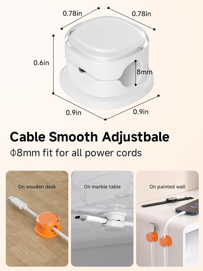 Magnetic Cable Clips, Adjustable Cord Holder Management, Adhesive Wire Keeper - Image 3