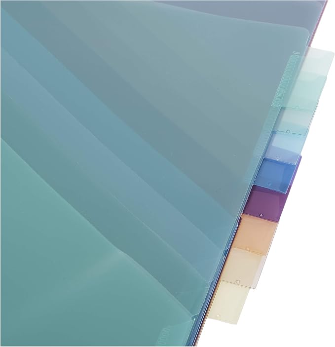 Amazon Basics Tab Dividers for 3 Ring Binder, Two Pocket, Letter Size, - Image 6