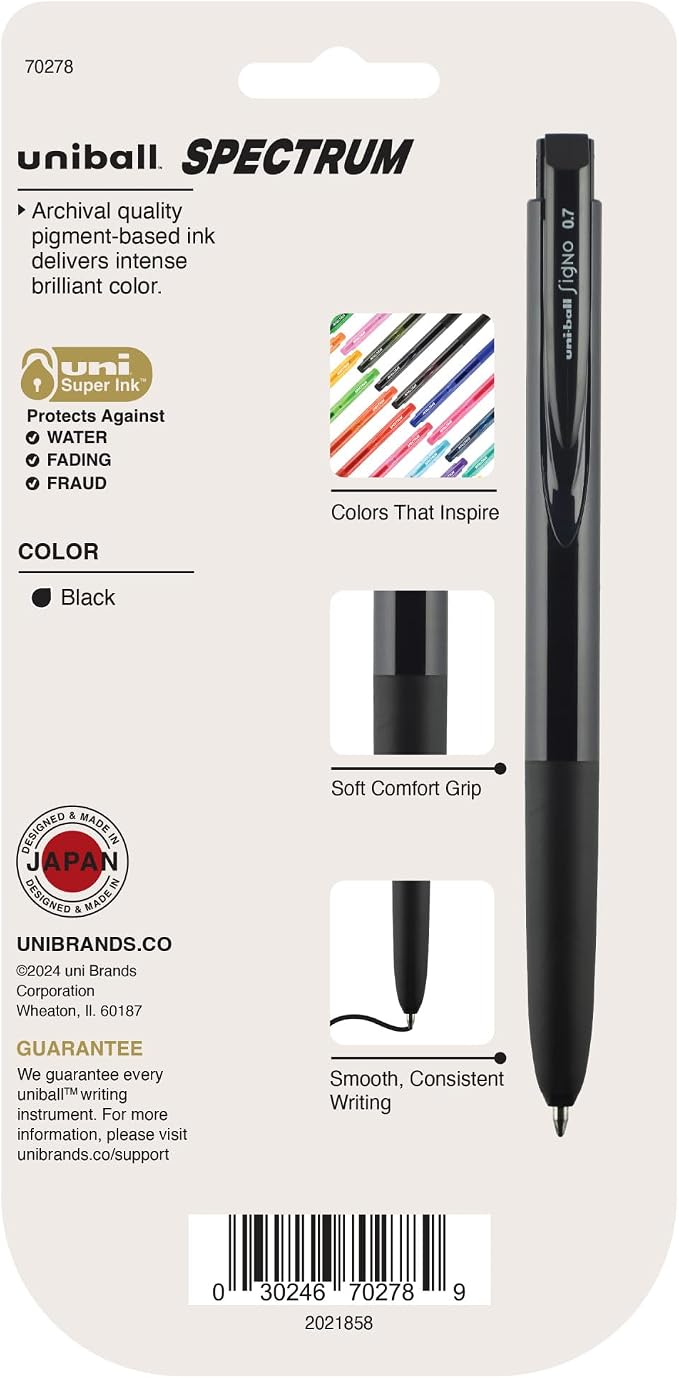 uniball Spectrum Retractable Gel Pens, Medium Point, 5 Pack - Image 7