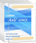 Acrylic Sign Holder 4x6, Sign Holder Wall mount Door Sign Memo Holder, by Ludery