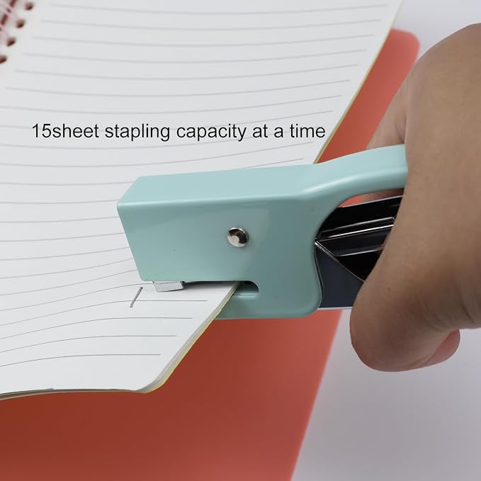 Small Hand-held Stapler Set, 15 Sheet Capacity, Includes 750Pcs Staples and A - Image 5
