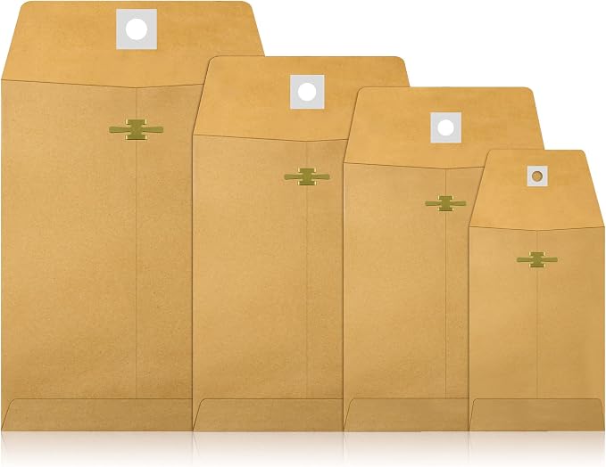 Frienda 4 Sizes Clasp Envelopes Kraft Paper Catalog Clasp Envelope by Frienda