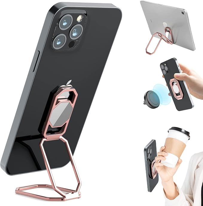 Phone Ring Holder Finger Kickstand, 360° Rotation Metal Phone Grip by imeilee