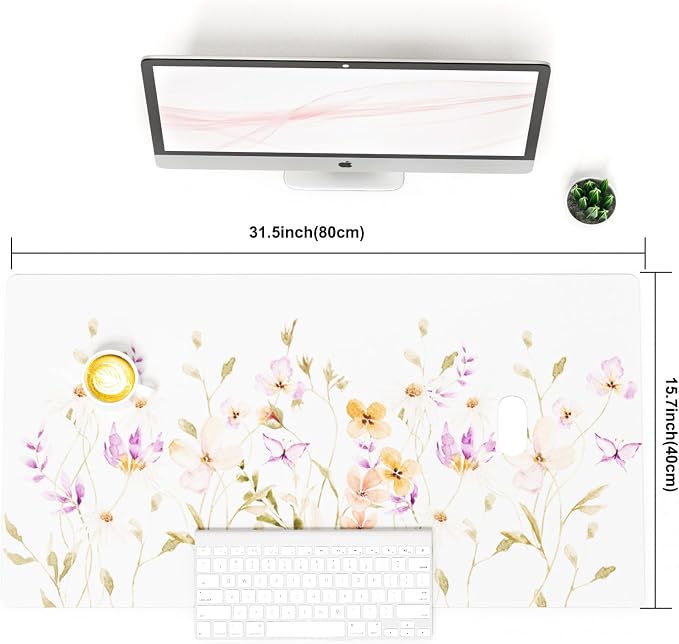 Colorful Star Large Mouse Pad, Floral Waterproof Office Desk Mat, Non-Slip - Image 8