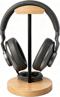 Headphone Stand Nature Wood & Metal Headset Hanger Mount Hook Gaming Holder by Bliocefo