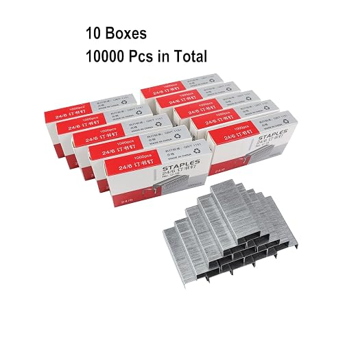 10000pcs No.12 Staples, Standard 1/4 Inch Length, 24/6 Standard Staples - Image 2