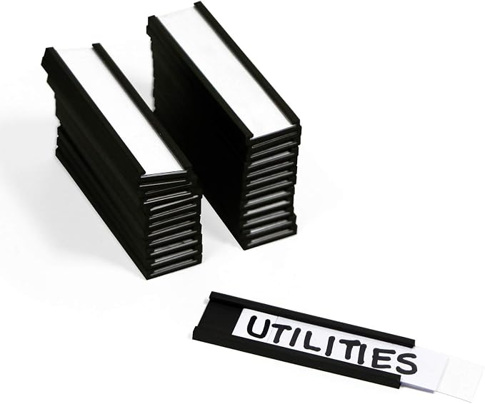 SmartSign Pack of 25 Magnetic 'C' Channel Label Holders | 0.5" x 2" by SmartSign