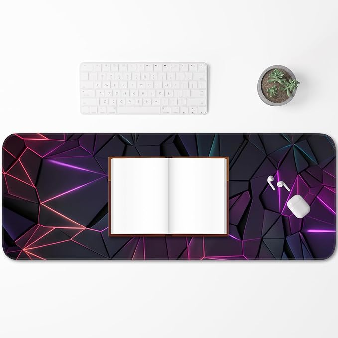Stylish Geometric Design Gaming Mouse pad, Non-Slip Rubber Base, Stitched Edges - Image 6