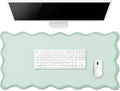 Hahafelt Scalloped Desk Mat Large Desk Pad Cute Coquette Table Mat Back to by Hahafelt