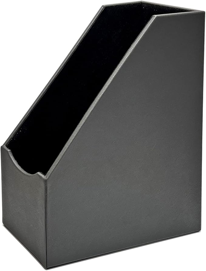 UnionBasic Magazine File Holder, Leatherette Desktop Document Organizer - Image 4