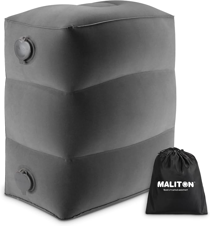 Maliton Inflatable Travel Foot Rest Pillow | Airplane Bed by Maliton