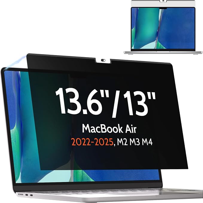 Magnetic Privacy Screen for MacBook Air 13.6 & 13 Inch 2022-2026, Matte by Mamol