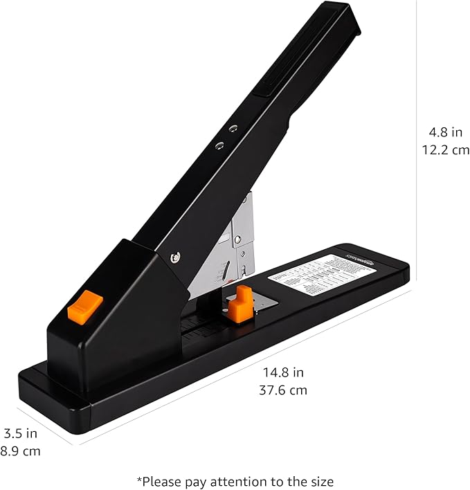 Amazon Basics Heavy Duty Industrial Stapler, 210 Sheets Capacity, Long Arm - Image 6