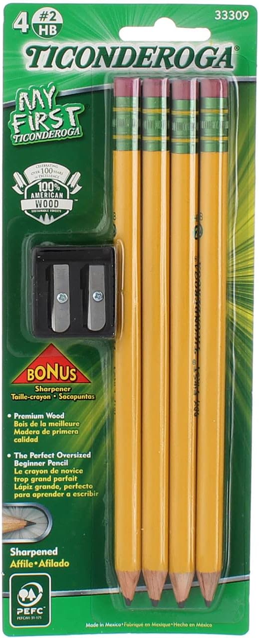 My First Ticonderoga Primary Pencil and Bonus Sharpener- 2 Pk - Image 2