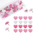 27pcs Decorative Cute Push Pins Heart White Pink Thumbtacks Thumb Tacks Pushpins by Aoxsie