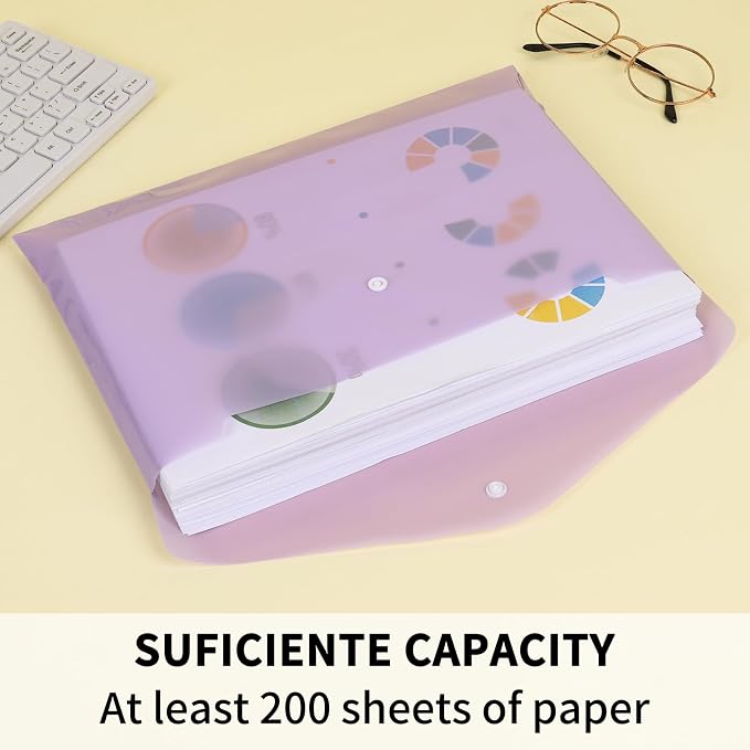EOOUT 28pcs Plastic Envelopes, Plastic Folders - Image 3