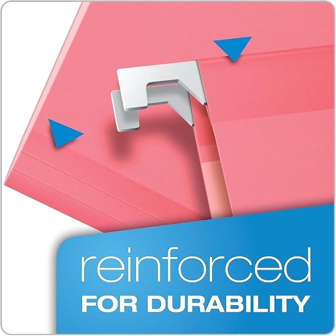 Pendaflex 04153 1/5 PIN Reinforced Hanging Folders, Legal Size, 1/5 Cut - Image 3