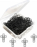 60PCS Black Heart Cross Paper Clips by MORNLIGHT