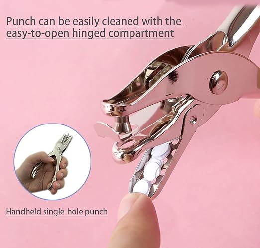 Small Single Hole Punch, 1/4" & 1/8", Handheld Circle Shaped Hole Puncher | - Image 3