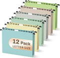 12 Pack Hanging Folders Letter Size, Plastic Hanging Folders by PNETTCO