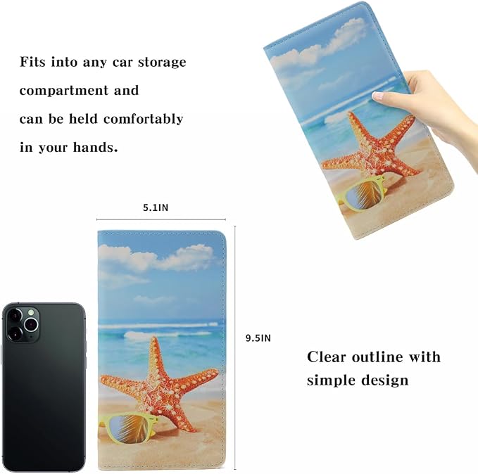 TILDOSAC 2-piece leather car registration and insurance card holder, car - Image 3