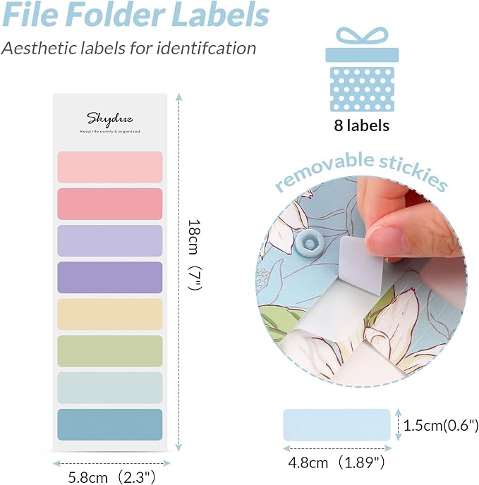 SKYDUE Accordion File Organizer, Floral Expanding File Folders - Image 4