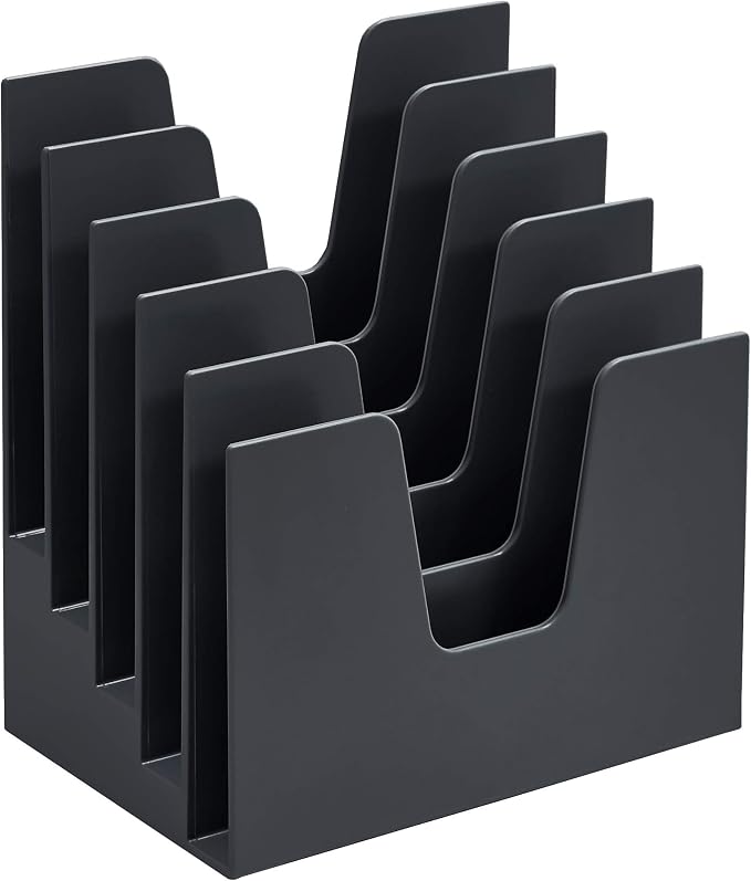 Acrimet 5 Section Incline File Sorter Organizer, Desktop Mail Holder, by Organizingyourlife