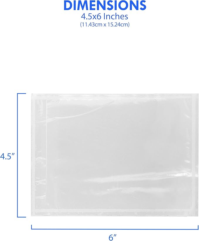 100 Count 4.5" x 6" Shipping Label Envelopes, Top Loading - Image 3