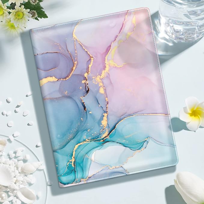 Padfolio Clipboard Folder Portfolio, Marble Leather Storage Clipboard - Image 5