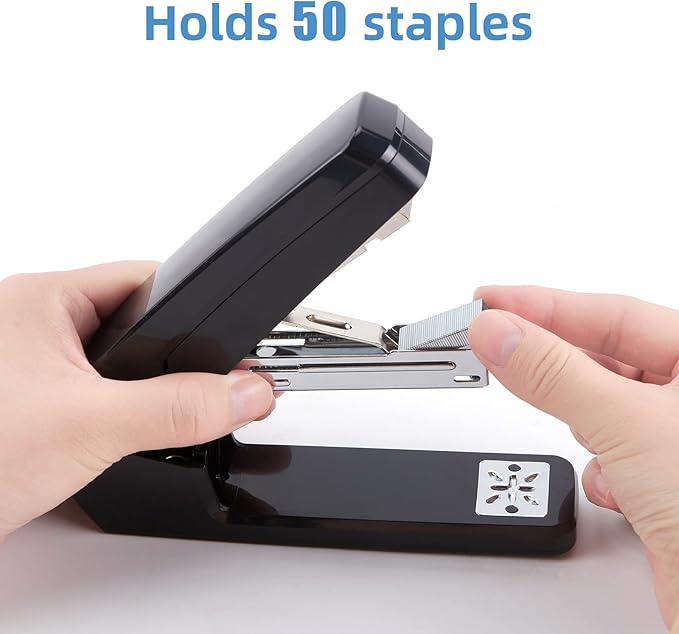 Deli/EZWORK Swing-Arm Swivel Stapler, 25 Sheets Capacity, 360 Degree Rotate - Image 5