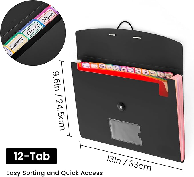 13 Pocket Accordion File Organizer - Image 2