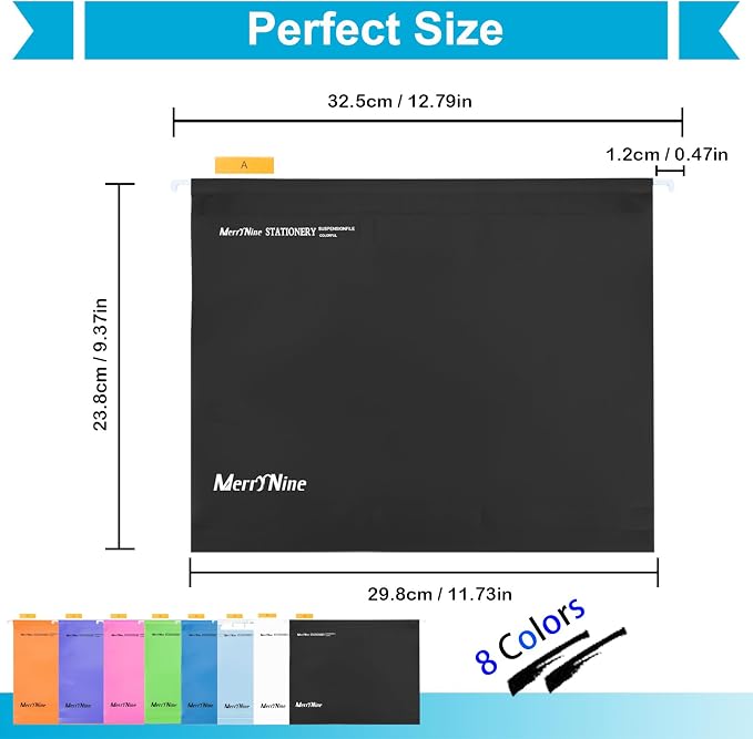 Merrynine Hanging File Folders Letter Size 24pcs, Polypropylene Filing Cabinet - Image 2