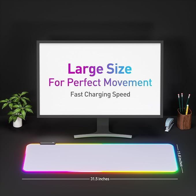 RGB Mousepad Led Mouse Pad, Large Mouse Pad, Led and Big Mouse mat - Image 2