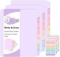 SKYDUE Durable Plastic 8-Tab Dividers, Big Tab Dividers by SKYDUE