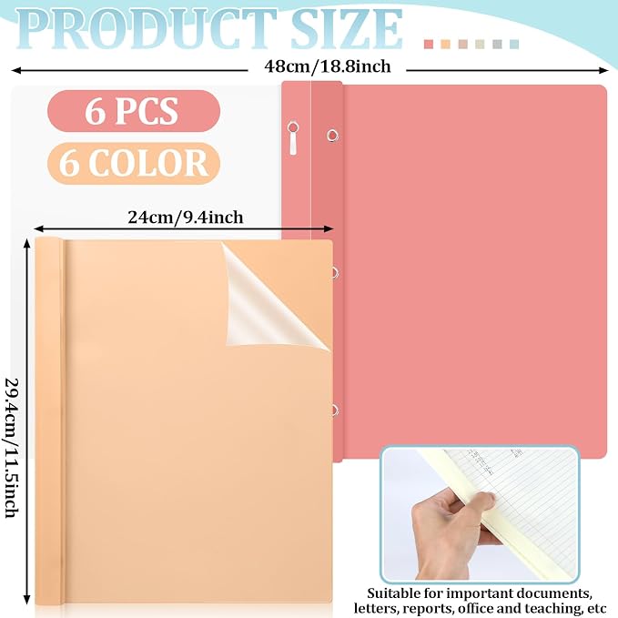 6 PCS Retro Plastic Report Covers - Image 2