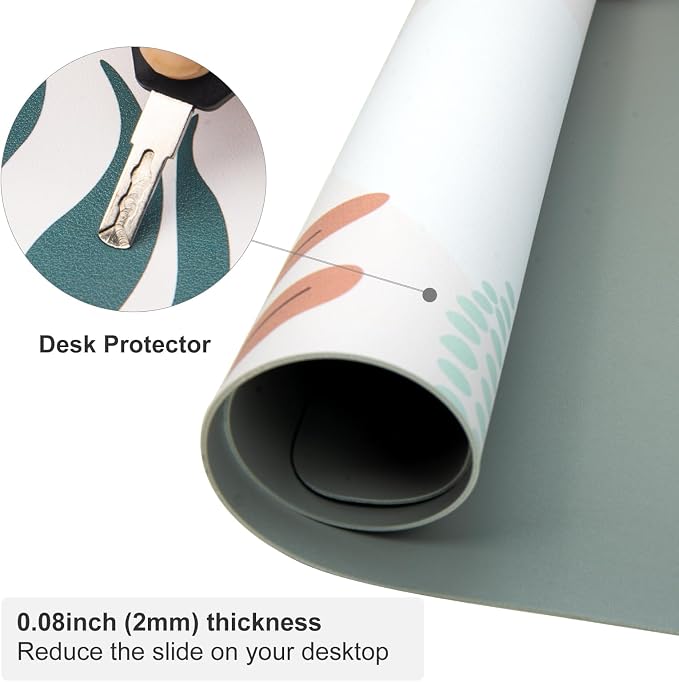 Colorful Star Minimalist Large Mouse Pad, Abstract Botanical Waterproof Desk Mat - Image 5