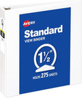 Avery Standard View 3 Ring Binder, 1.5" Round Rings, 275-Sheet Capacity by Avery