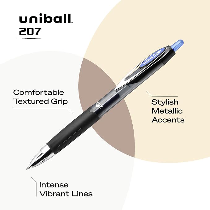 uni-ball 207 Retractable Gel Pens, Medium Point - Image 4
