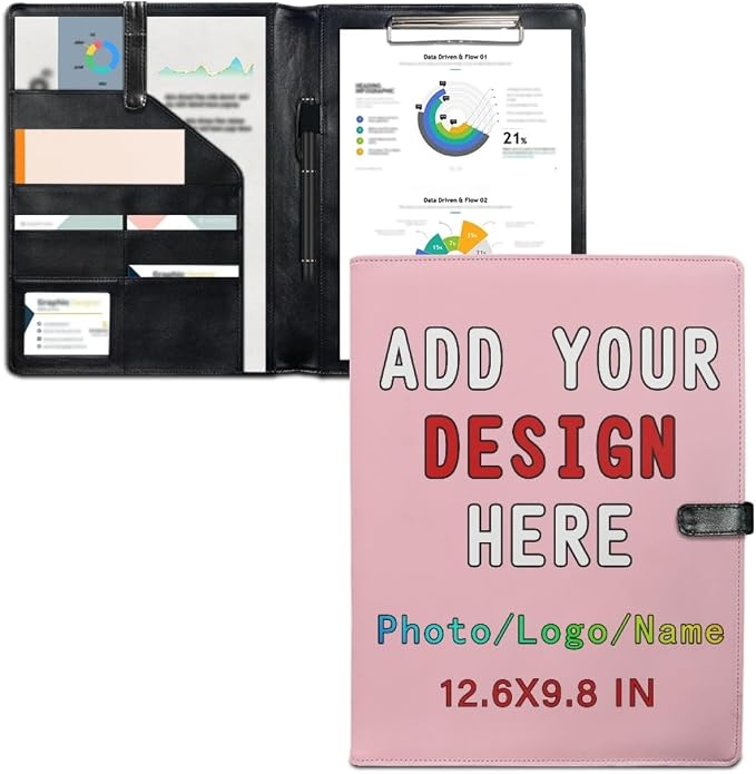 Personalized Padfolio Clipboard Folder Add Your Own Logo Text Text, Custom by LMPTOEI