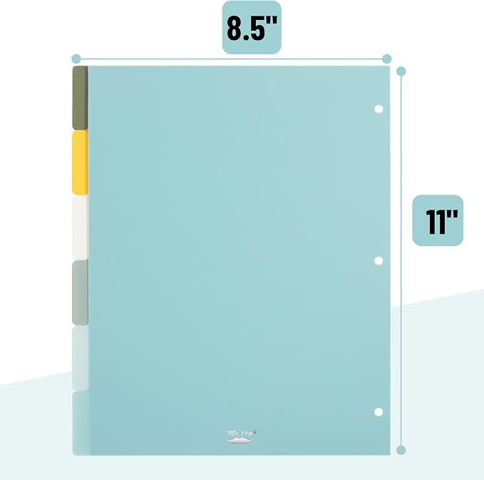 Mr. Pen- Dividers for 3 Ring Binder, 2 Sets, 6 Pack/Set, Binder Dividers - Image 3