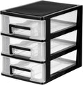 Plastic Stacking Desktop Storage Drawers 3-Drawer Storage Organizer, Small by Gatuida