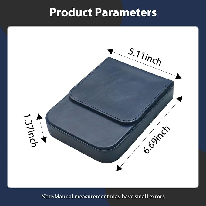 Leather 6 Fountain Pen/Pencil Tray Case, Magnetic Closure - Image 2