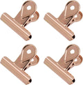 Xiaoyztan Mini Clips, 40mm Wide Rose Gold Bulldog Clips Paper Clip Binder Bull by Welcometoxiaoyztan