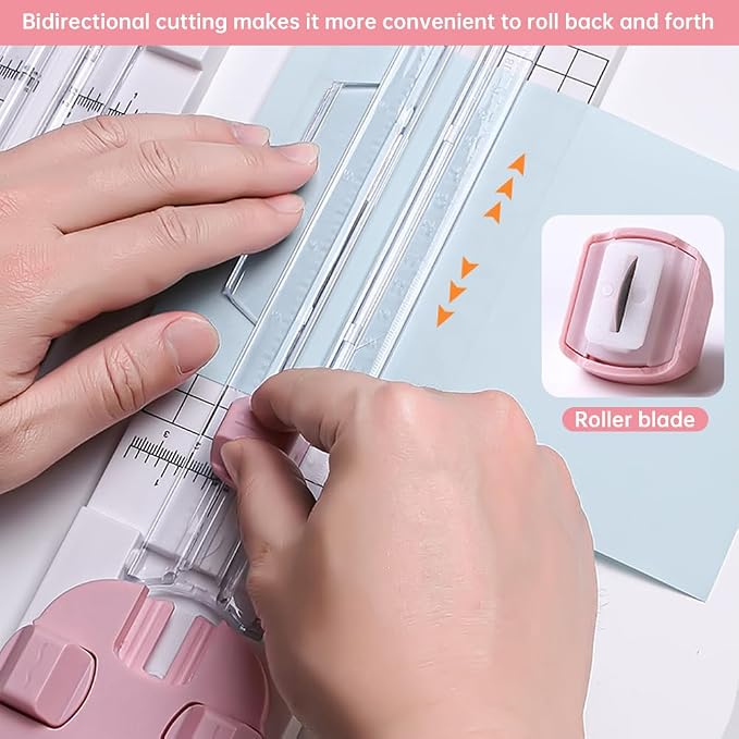 Paper Cutter, 4 in 1 Paper Trimmer Photo Cutter, Scrapbook Papers Craft Cutter - Image 4