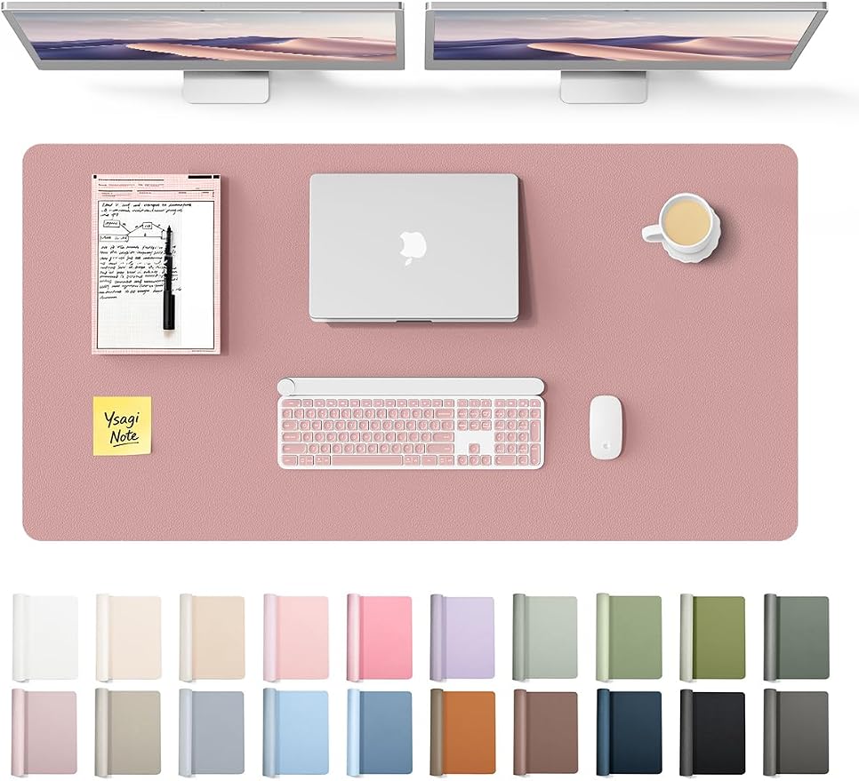 YSAGi Leather Desk Protector, Office Mat, Large Mouse Mat, Non-Slip PU Leather by YSAGi