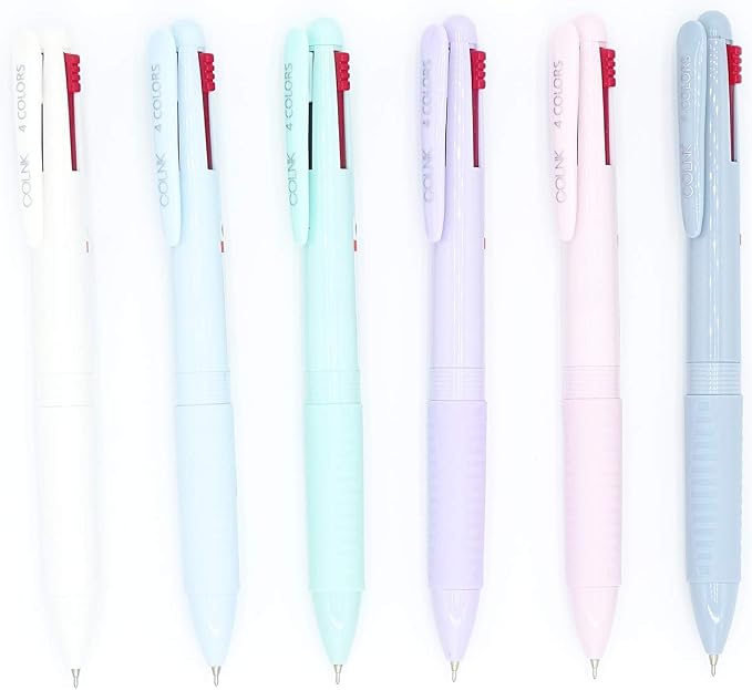 COLNK Multicolor Ballpoint Pen 0.5, 4-in-1 Colored Pens Fine Point, Ballpoint - Image 8