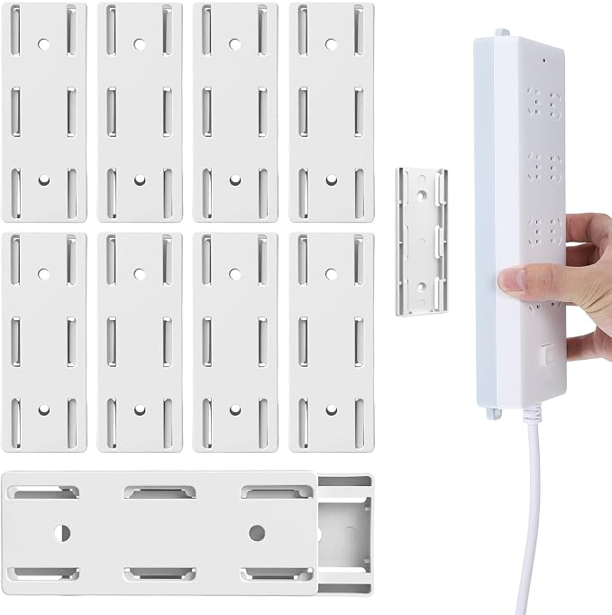 8 Pcs Power Strip Holder, Adhesive Punch-Free Socket Holder Self Adhesive by Unknown