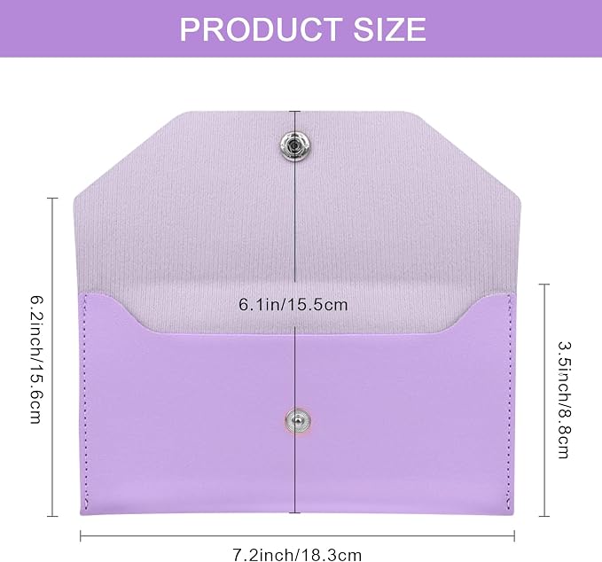 Pu Leather Cash Envelope Wallet - Image 2