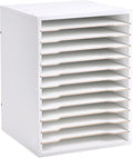 Caydo 12 Slot 8.5" x 11" Paper Organizer Storage, Wood Adjustable Shelves Paper by Caydo